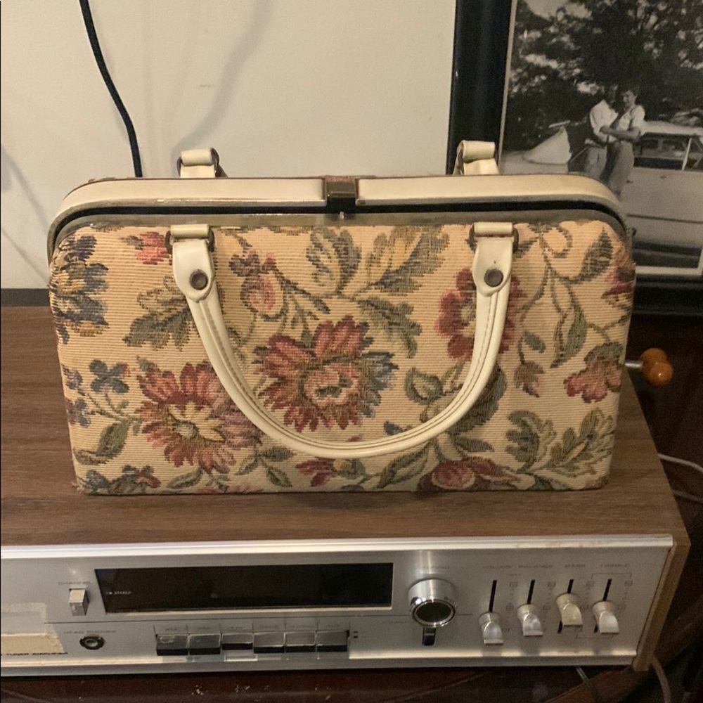 Vintage Floral Tapestry Purse